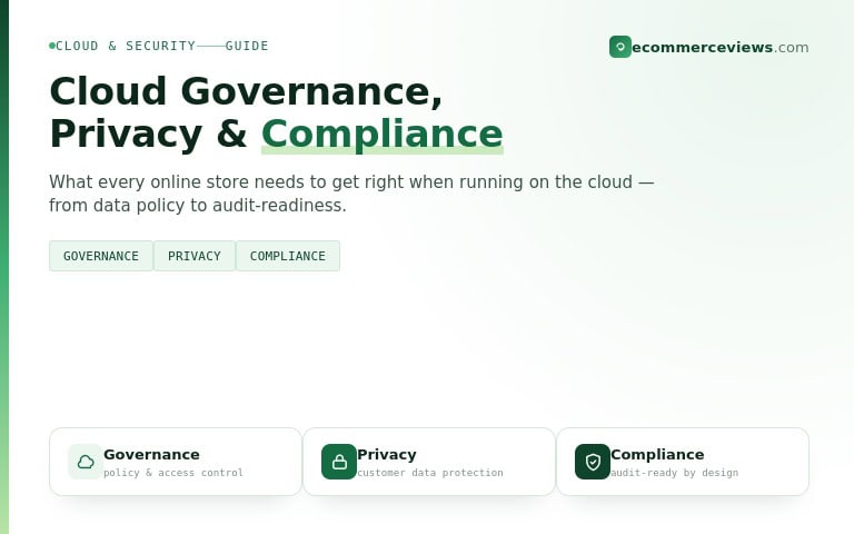 Cloud Governance, Privacy, and Compliance for Online Stores