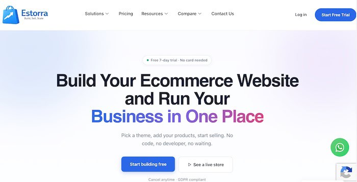 Estorra ecommerce platform