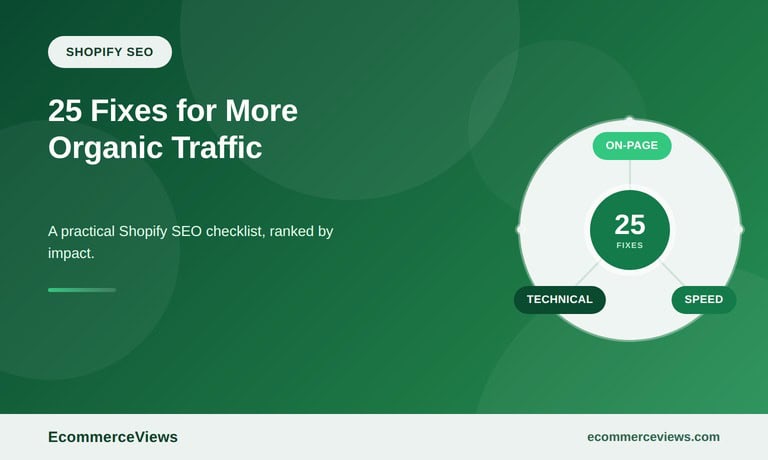 Shopify SEO Checklist: 25 Fixes for Stores That Want More Organic Traffic